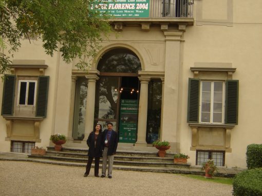 Mrs. Suneeta Misra at La Villa Viviani, venue of the Laser Florence 2004 Conference