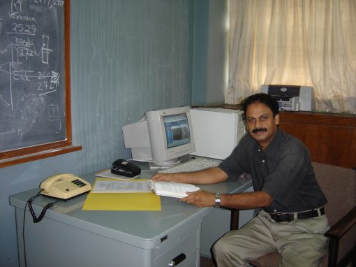 Professor Misra in his office at TIFR (2005)