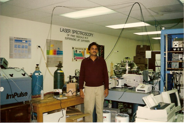 Professor Misra in his Laser Spectroscopy Laboratory