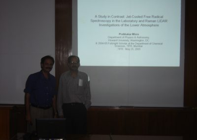 Professor Misra with Professor H.M. Sonawat, Colloquium at TIFR, India (25 May 2005)