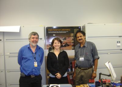 Prof. Misra with Dr. Paul Mahaffy, Chief of the Laboratory for Atmospheres/Code 699 and Ms. Michelle Sybouts, a summer intern, at NASA Goddard Space Flight Center, August 2008