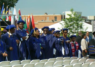 Dr. Kayode with the other Ph.D graduates at the 2010 convocation.