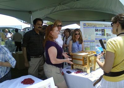 Dr. Misra at the Planetary Environments Laboratory booth during the NASA GSFC Science Jamboree held June 2, 2010.
