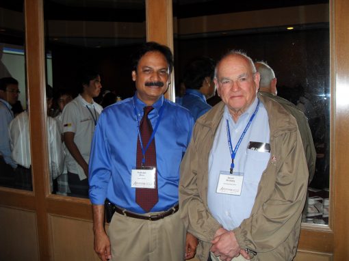 Dr. Misra with 1976 Physiology/Medicine Nobel Laureate Dr. Blumberg during the AbSciCon 2010