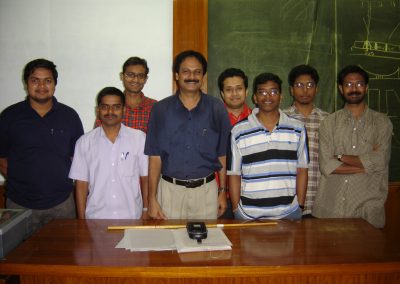 Professor Misra with graduate students of the Department of Chemical Sciences at TIFR