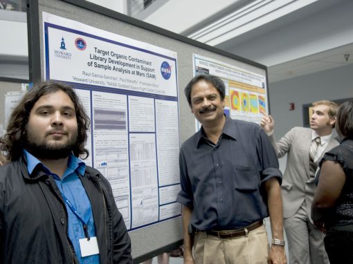 Prof. Misra with Raul Garcia during the NASA Summer Internship Poster Presentation in Goddard Space Flight Center (GSFC), July 22, 2009