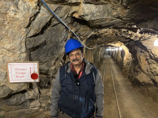 Dr. Misra Touring a Mine at the Colorado School of Mines during the SPS Congress Fall 2025
