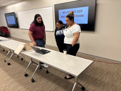 Howard University Physics Majors, Alyssa Applin and Nyla McGee, Viewing a Physics Demo at the SPS Zone 4 Meeting Hosted by Radford University March 2026