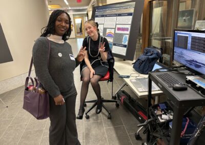 Howard University Physics Major, Tamia Moné Abbott, Interacting with a Radford Student at the SPS Zone 4 Meeting Hosted by Radford University March 2026