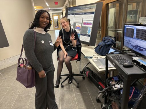 Howard University Physics Major, Tamia Moné Abbott, Interacting with a Radford Student at the SPS Zone 4 Meeting Hosted by Radford University March 2026