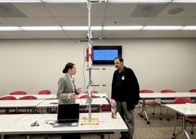 Prof. Misra interacting with Radford University’s SPS student President, Athena Smith, at the SPS Zone 4 Meeting Hosted by Radford University March 2026