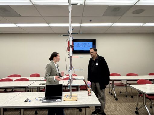Prof. Misra interacting with Radford University’s SPS student President, Athena Smith, at the SPS Zone 4 Meeting Hosted by Radford University March 2026